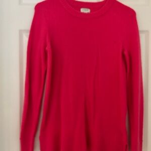 J. Crew Vibrant Pink Crew Neck Sweater